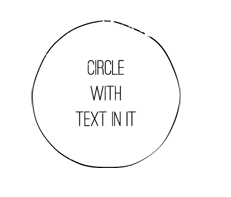 Circle with text in it circle site