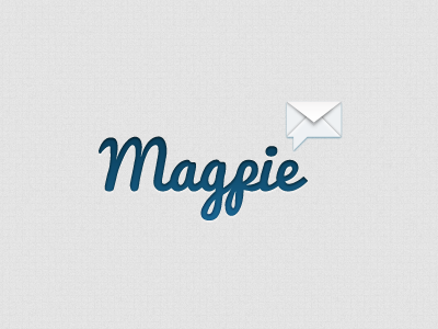 Magpie: sideproject logo letter logo twitter