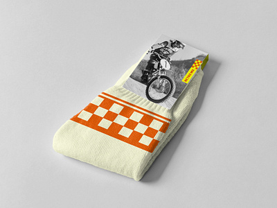 Moto Socks motorcross motorcycles packaging socks vintage