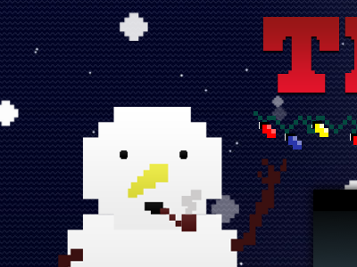 8Bit Snowman 8bit christmas pixel retro web