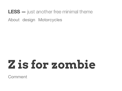 Less - minimal free WordPress Theme