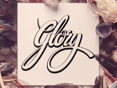 Glory with the drop shadow hand lettering lettering letters type design typographic typography