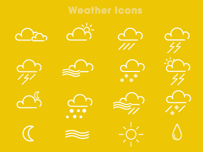 Weather Icons icon ui ui design