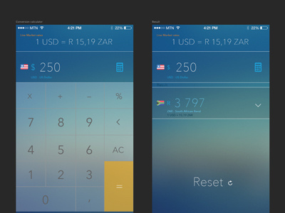 ZAKA - Exchange rate app. app concept ui ux