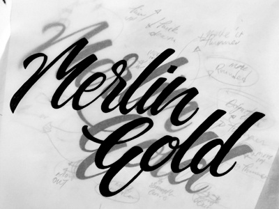 Merlin Gold Logo Design Process branding logo logo design