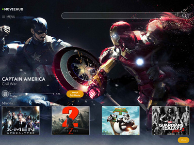 Movie Hub Home screen home screen moviehub ui ux