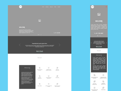 Wireframe Layout ui ux website