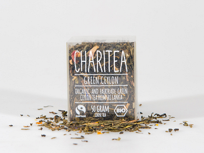 Charitea loose tea. packaging plastic tea