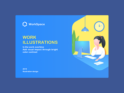 workspace app design illustration ui ux website