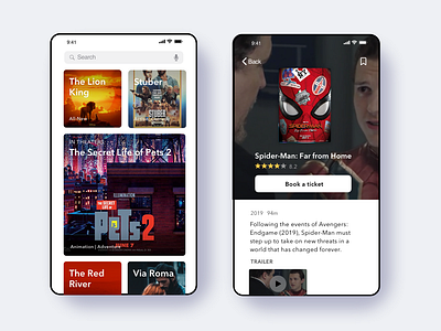 Movies App app branding design ui ux