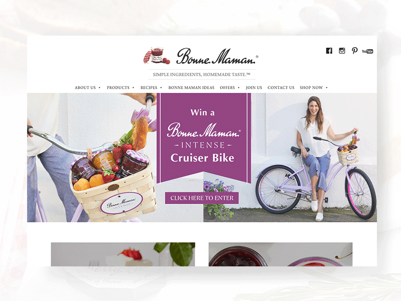 Bonne Mamam Site design ui ux web