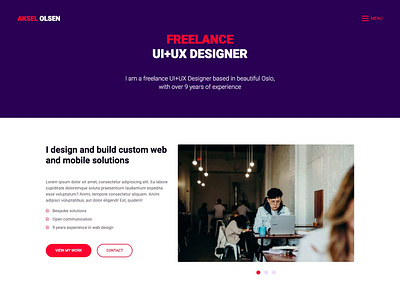 Bootstrap 4 one page template for creative freelancers design freelance freelance design onepage templatedesign ui ux web web design agency web designers website