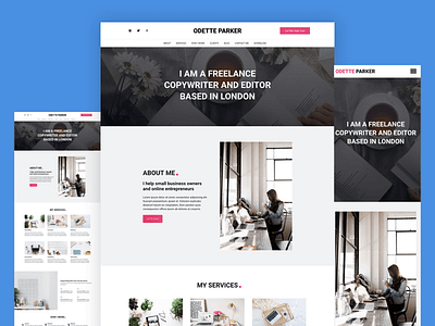 Odette HTML - Premium onepage template for freelance copywriters bootstrap copywriter freelance freelance design html illustration onepage templatedesign theme themes web designers website concept