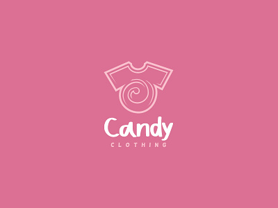 Candy Clothing Logo adorable apparel candy child children clothes clothing cute for sale fun illustration kid kids logo logos lollipop lovely shirt sweet wear