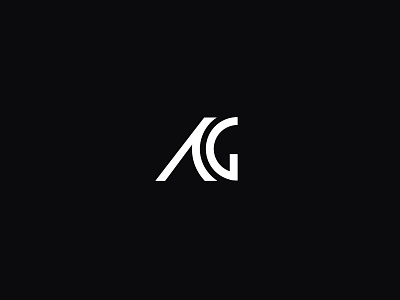 AG Monogram Logo a logo abstract black branding design flat font for sale g logo initials lettering letters logo logomark logos monochrome monogram type typography white