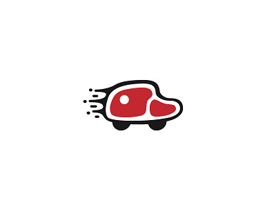 Steak Meat Delivery Logo