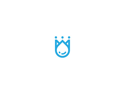 Royal Water Logo crown droplet for sale king logo logomark logos luxury royal water
