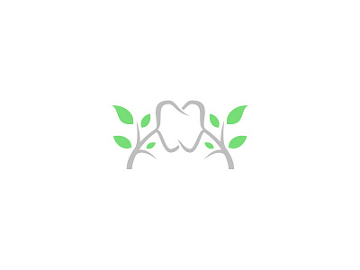 Natural Dental branches dental dentist design for sale graphic green leaf leaves logos natural nature negative proposal space teeth tooth unused vector white