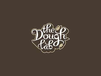 The Dough Lab bakery bread custom dough lab lettering letters logo logotype pastry type typography wheat words