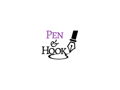Pen and Hook ampersand branding copywrite design experience fonts hook lettering letters logo logos logotype marketing pen professional typography vector words writer