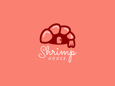 Shrimp House branding chef concept culinary ebi food for for sale house logomark place red restaurant sale scale sea seafood shrimp udang unused
