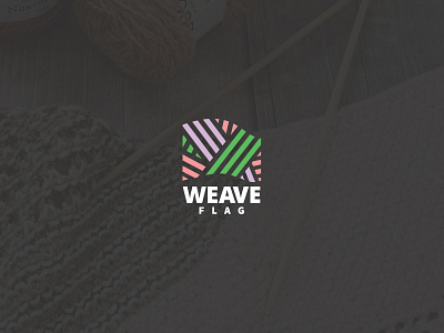 Weave Flag Logo abstract craft craftwork fashion flag for sale handmade hobby knitting knitwear logo logos mitten nation pastel sweater textile weave wool yarn