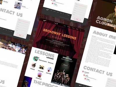 Broadway Lessons - web site broadway business figma school ui ux web web design