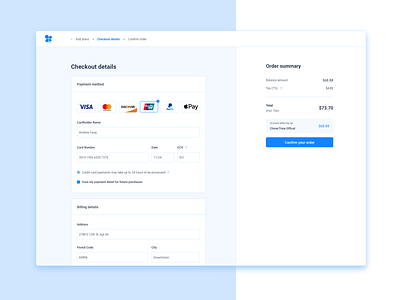 Daily UI Day2 - Credit Card Checkout