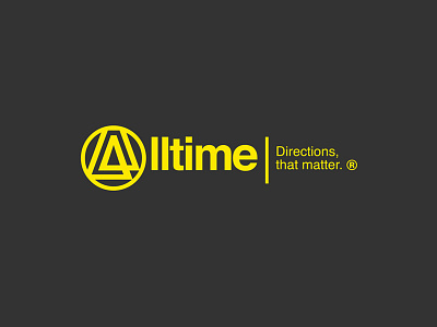Alltime logo business logistics logo roads sign transport