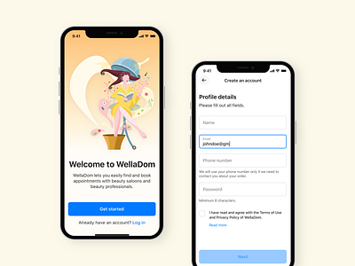 WellaDom iOS app app ios mobile