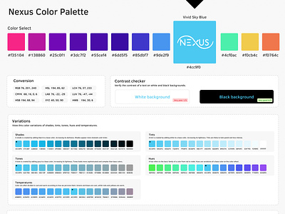 Nexus Color Palette background branding design graphic design illustration logo motion graphics ui vector