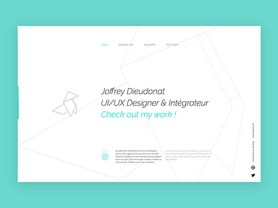 JoffreyD's Portfolio ! integration minimal portfolio ui webdesign white