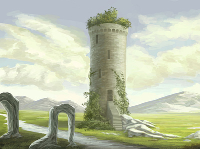 Abandoned Tower associationofillustrators character design davidstedmonddesign illustration illustratorsireland irish character irish illustrator irishcharacterdesign