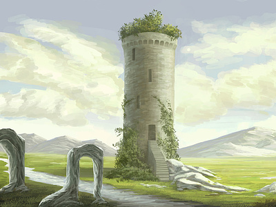 Abandoned Tower associationofillustrators character design davidstedmonddesign illustration illustratorsireland irish character irish illustrator irishcharacterdesign