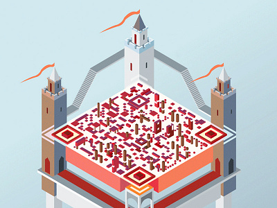 Black Mage College QR monument valley qr，motion design ui