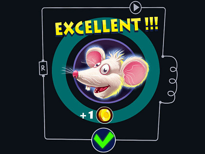 Shocky cartoon game mouse