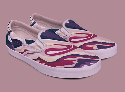 Potash cave shoes art belarus branding fashion fashion design illustration layers minsk pink vector