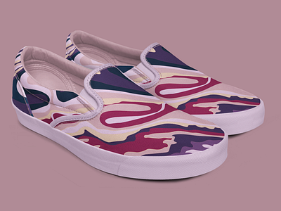 Potash cave shoes art belarus branding fashion fashion design illustration layers minsk pink vector