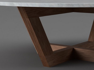 Cherry Table Base 3d cad furniture geometric render