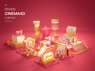 C4D DESIGN banner banner ads c4d design 创作的 设计