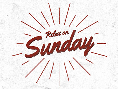 Relax on Sunday typography