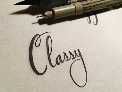 Classy brushscript calligraphy hand lettering handdone type handlettering lettering script