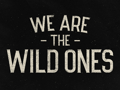 We are The Wild Ones hand lettering handdone type handlettering illustration lettering typography
