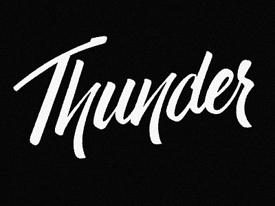 Thunder hand lettering handdone type handlettering lettering typography