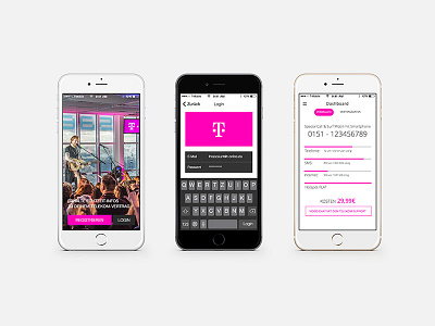 T-Mobile Customer Quick-Check App Redesign for iOS app german germany ios quick check redesign tmobile