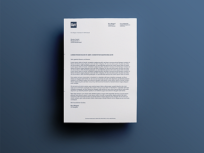 Rico Weigand Corporate Design - Letterhead