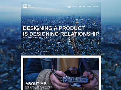 WIP: Rico Weigand - Portfolio Homepage branding corporate design home home page homepage portfolio ui ux web webdesign