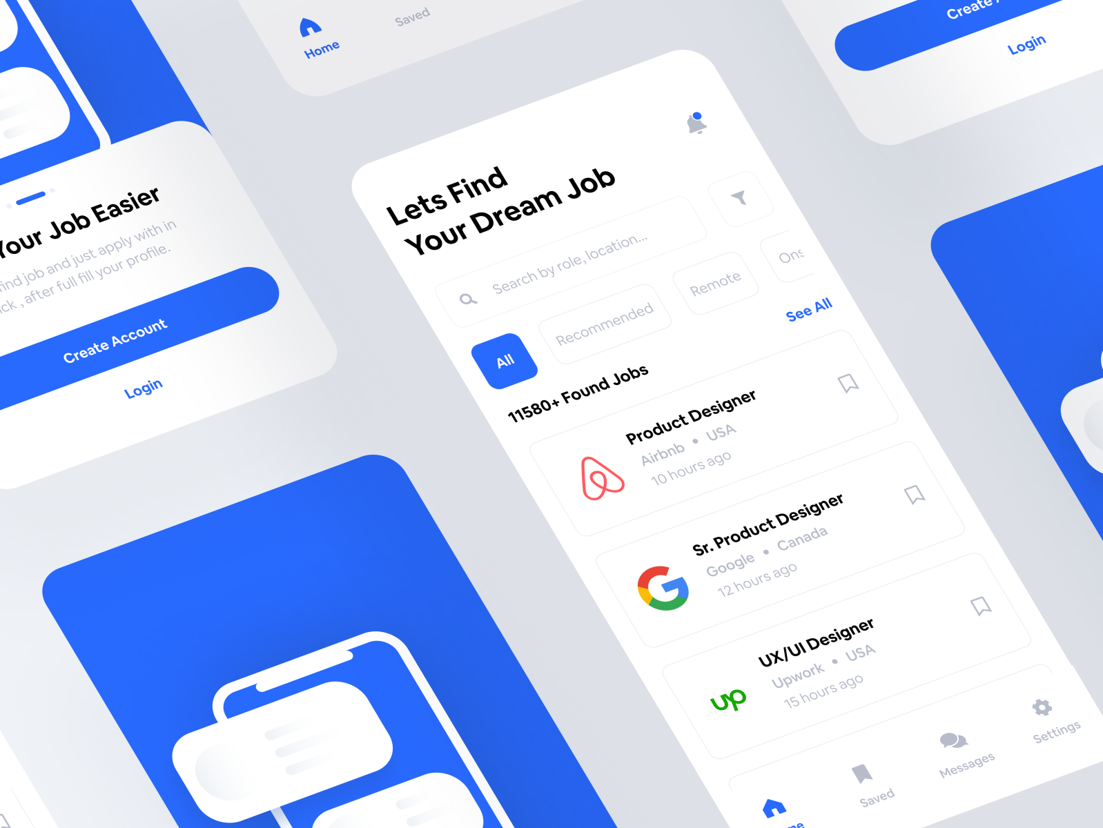 Job Portal Mobile App Design by achmadkikikarisma on Dribbble