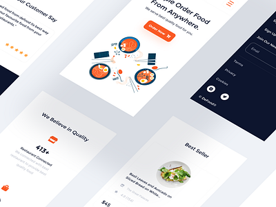 Responsive Restaurant Landing Page Design app app design figma responsive design responsive website ui ux web design website design