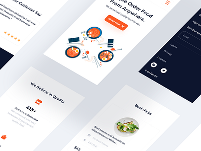 Responsive Restaurant Landing Page Design